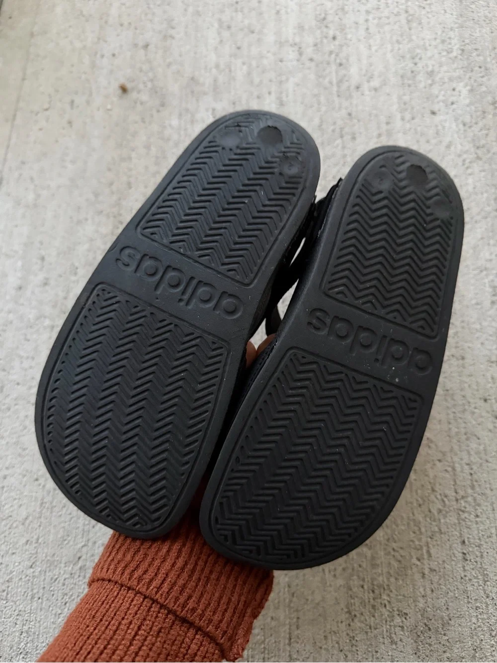 Adidas kids Black Sandals size 2